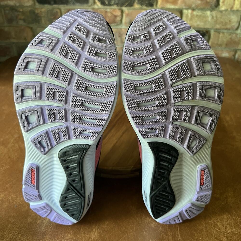 Brooks Ghost 17 Black Purple Coral Neutral Running Women's 10 Shoes Sneaker - Picture 8 of 16